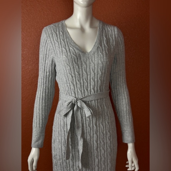 Olive & Oak Light Gray Cable Knit Dress - Picture 5 of 12